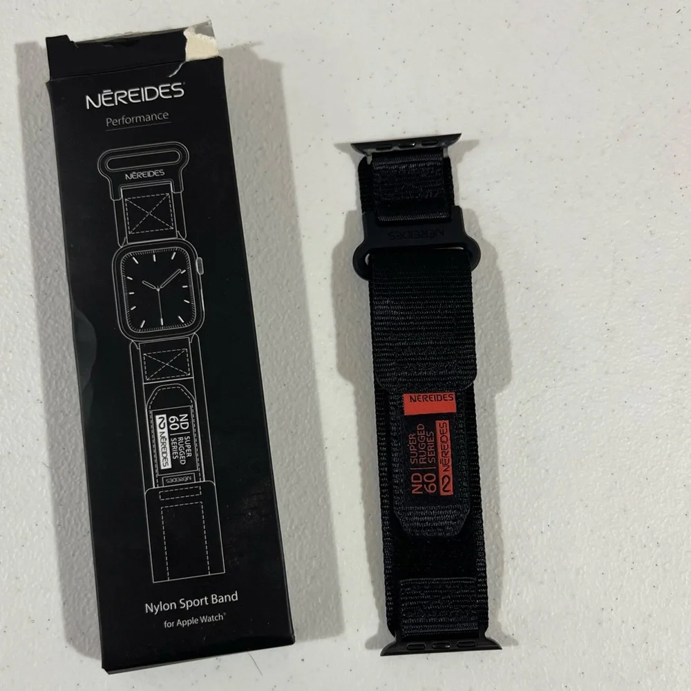 Black Nylon Sport Band for Apple Watch